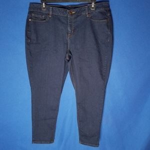 Lane Bryant Mid Rise Super Stretch Skinny Jeans – Dark Wash, Size 20P  Zip Fly